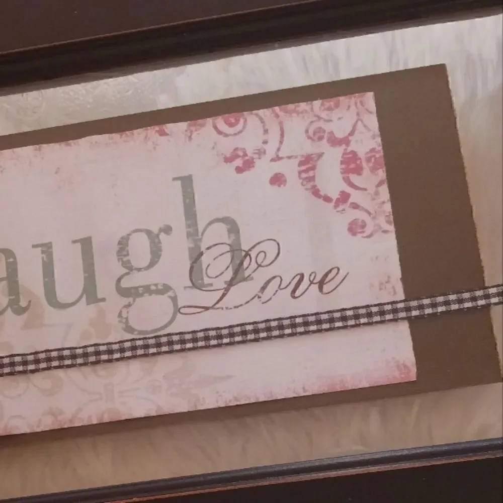 LIVE LAUGH LOVE Picture in Frame NWT